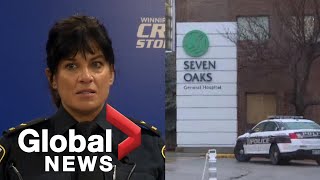 Winnipeg police say 2 dead Seven Oaks hospital worker in serious condition after assaults  LIVE [upl. by Adiesirb811]