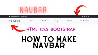 Making Navbar Of Our ECommerce Website  How to make a website  Episode 1 [upl. by Hannad]