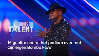 Miguelito Bomba zingt en danst Bachata met eigen ‘Bomba flow’  Hollands Got Talent [upl. by Danby92]