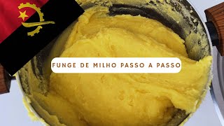 O PASSO A PASSO PARA FAZER FUNGE DE MILHO sem erro  RECEITA TRADICIONAL DE ANGOLA 🇦🇴  receita [upl. by Sueddaht]