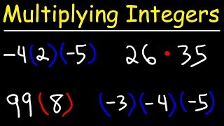 Multiplying Positive and Negative Numbers  Integer Multiplication [upl. by Valenka]