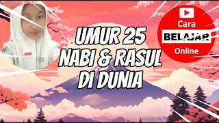 Umur 25 Nabi dan Rasul di Dunia [upl. by Berl]