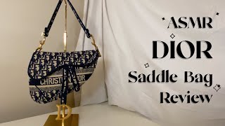 DIOR Saddle Bag Review  Luxury ASMR  Tapping Tracing Fabric Sounds [upl. by Aeneus]