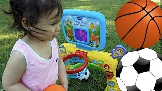 Toddlers Playing and Learning Sports Toys  HalfHour Basketball Toy Video Compilation For Kids [upl. by Nataniel]