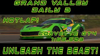 GT7 DAILY B  GRAND VALLEY  LAP GUIDE  VETTE GT4  155503 gt7 ps5 simracing gt7dailies [upl. by Noral]