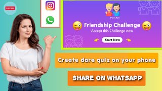 How to make dare quiz for your friends on watsapp Watsapp par dare quiz kaise banaye [upl. by Cott935]