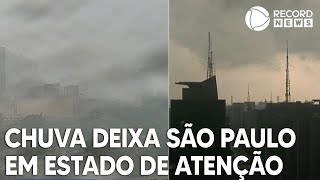 Chuva deixa São Paulo em estado de atenção [upl. by Elberta804]