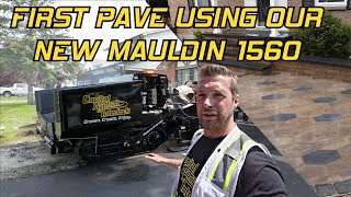 Using our NEW Mauldin 1560 Paver for the first time  5 driveway paves amp interlock project [upl. by Yendyc]