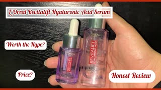 Loreal hydraulic acid serum review  L’Oréal Revitalift 15 Hyaluronic Acid Serum  Worth the Hype [upl. by Nadabus]