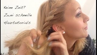 Tutorial  Zwei schnelle Frisuren mit und ohne Haarband [upl. by Ailerua]