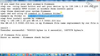 fix your ubnt airmax m firmware BY TFTP [upl. by Aititel]