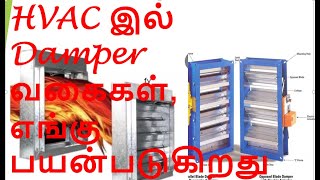 Types of dampers in HAVC Tamil [upl. by Swetlana551]