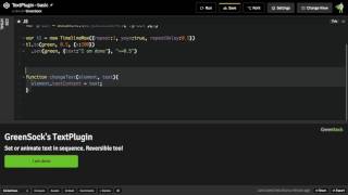 Use GreenSocks TextPlugin to set or animate text [upl. by Eenttirb832]