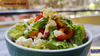 Summer Salad  Vinaigrette Dressing  Healthy Salad  Mango and Pomegranate Salad  Feta Cheese [upl. by Atirec]