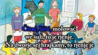 Pójće dźěći do šule  Serbski Witaj karaoke song [upl. by Aicelef]