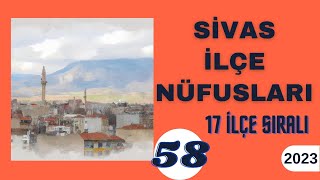 Sivas Nüfusu 2023  Sivas İlçe Nüfusları  Sivas Nüfusu Ne Kadar  Yıldızeli Nüfusu [upl. by Bores]