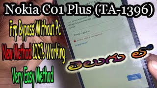 Nokia C01 Plus TA1396 Frp Bypass Without Pc New Method 100000 Working Very Easy Method [upl. by Endaira]