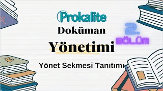 Doküman Yönetimi  Yönet Sekmesi Tanıtımı [upl. by Neil153]