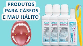 Kit de produtos Halitus para mau halito e caseos amigdalianos [upl. by Nyleek]