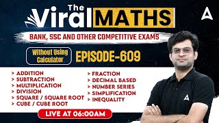 Bank Exams  Simplification  Number Series  Inequality  Arithmetic amp DI By Navneet Tiwari [upl. by Lazaro]