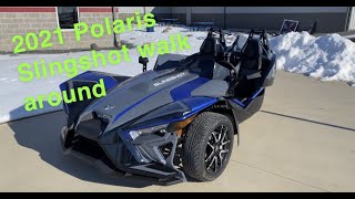 2021 Polaris Slingshot R AutoDrive  Stealth Blue  Walkaround [upl. by Bethina268]