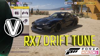 Forza Horizon 5  Insane Rx7 Drift Build And Tune This Cars A Beast Forza Horizon 5 Guides [upl. by Aerdnaxela]