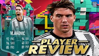 FULLY UPGRADED 95 LEVEL UP PREMIUM VLAHOVIC PLAYER REVIEW  OBJ PLAYER  FIFA 23 Ultimate Team [upl. by Ingemar]