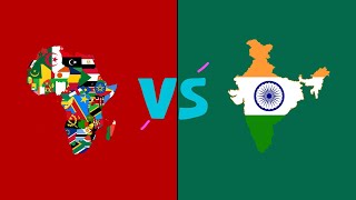 India vs Africa  Africa vs India  India  Africa  Comparison  African vs Indian  Geo Gram [upl. by Dowski]