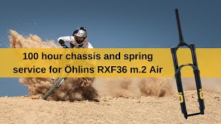 100 hour chassis and air spring service on an Öhlins RXF36 m2 Air [upl. by Grimona]