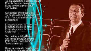 Limportant cest la rose karaoke [upl. by Silloc]