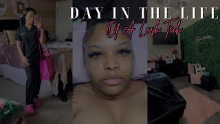 DAY IN THE LIFE Lash Tech Edition [upl. by Einnad]