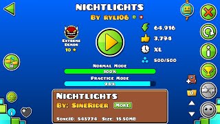 NIGHTLIGHTS by ryli06  Extreme Demon 209 [upl. by Gnap71]