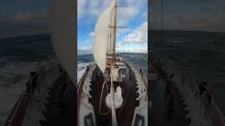 MY FIRST STORM ABOARD TALLSHIP ZENOBE GRAMME sailing [upl. by Fakieh]