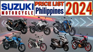 SUZUKI Motorcycles Price List in Philippines 2024 [upl. by Haila]