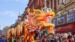 Chinese New Year 2024 Dragon Dance in London  4K 60FPS 新年快乐oo [upl. by Inafetse301]