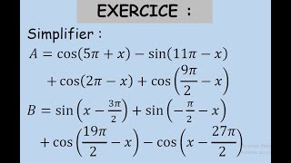 Calcul trigonométriqueExerciceTronc commun science TCSBIOF [upl. by Hahseram]