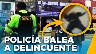 Sicarios se enfrentan a balazos en Canta Callao Policía respondió y disparó a uno de ellos [upl. by Geer287]