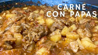 CARNE CON PAPAS EN SALSA ROJA [upl. by Almeeta]