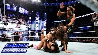 The Bella Twins vs AJ Lee amp Tamina Snuka SmackDown Dec 13 2013 [upl. by Assiar]