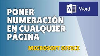 📄 Cómo Numerar Páginas de un DOCUMENTO de WORD desde Cualquier Página  ¡Fácil y Rápido 🖥️ [upl. by Omarr]