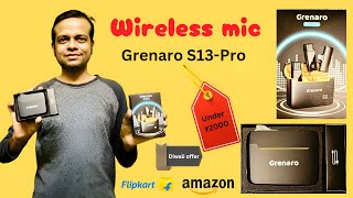 Wireless microphone for YouTube live streaming Grenaro S13Pro  Unboxing 😍  Diwali offer [upl. by Sanborne]