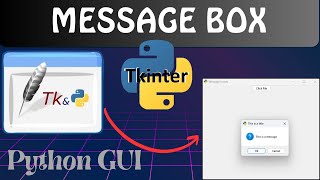 Python 16  Tkinter tutorial for beginners  Message Box [upl. by Yasmar]