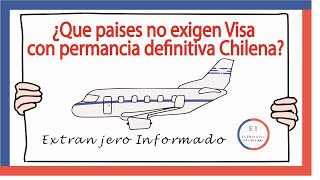 Países que no te exigirán visa de turismo si posees una residencia permanente en chile [upl. by Elleinnod248]