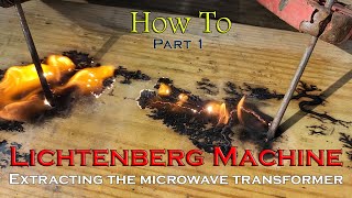 Lichtenberg Fractal Wood Burning How To Extract A Microwave Transformer [upl. by Ettedualc689]