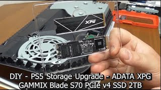 DIY  PS5 Storage Upgrade  XPG GAMMIX S70 Blade 2TB SSD  by ADATA [upl. by Savil]