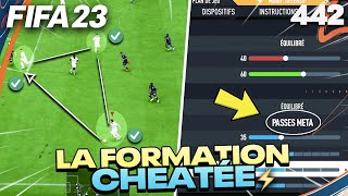 TUTO FIFA 23  La FORMATION CHEATÉE ACTUELLEMENT  TACTIQUES PERSO  442 META [upl. by Anthe]