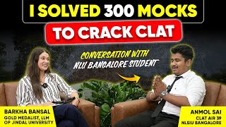 CLAT Topper Interview  NLSIU Bangalore  CLAT UG [upl. by Hanid]