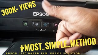 Epson error solution Epson L220 Paper Jam Error Solved most simple method red light error [upl. by Redmond151]