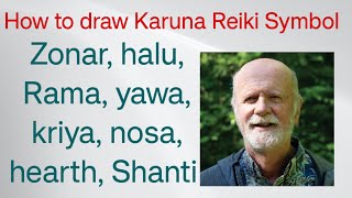 How to draw KarunaReikiSymbol ZonarHaluHarthRamayawa nosaKriyaShanti karuna reiki symbol [upl. by Torey]