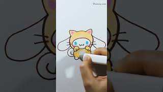 Cat Cinnamoroll drawing 😸 shorts [upl. by Anitnatsnoc]